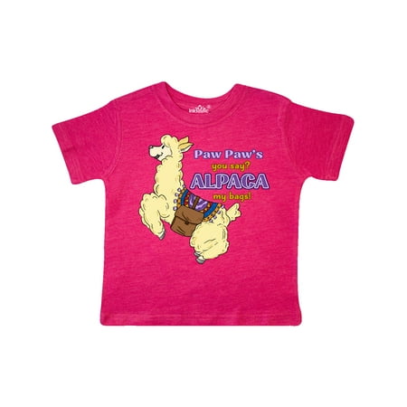 

Inktastic Cute Jumping Alpaca Paw Paw s You Say ALPACA my Bags Gift Toddler Boy or Toddler Girl T-Shirt