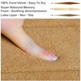 thumbnail image 4 of PiccoCasa Memory Foam Bath Mat Set of 2, Absorbent Bathroom Rug and U-Shaped Toilet Floor Mat, Khaki, 4 of 9