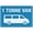 Warning Sign 2, variant on 1 Tonne Van Sign For Business 8"x12" Rust Free Aluminum UV Printed, 4 Pre-Drilled Holes Durable Weatherproof, 1 Tonne Van Marker