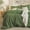 Olive Green, variant on Ruvanti Queen Size Cotton Duvet Cover Set - Off White 3 Pieces with Button Closure, 92x96 inches