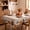 Beige, variant on Sm:)e Ghost Cat Jack-O-Lantern Pumpkin Black Halloween Tablecloth 60 x 84 Inch, Wrinkle-Resistant & Machine Washable Table Cover for Dining Decor, Rectangle
