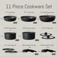 thumbnail image 2 of Carote 11PCS Nonstick Cookware Sets, Non Stick Pots and Pans Set with Removable Handle, Black, 2 of 6