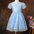 thumbnail image 4 of PatPat Girls Wedding Dress Bow Back Sequin Stars Mesh Princess Dresses Size 5-12, 4 of 6