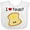 AA-White, variant on Inktastic I Love Toast Boys or Girls Baby Bib
