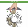 thumbnail image 3 of Comedero para pájaros, comedero para pájaros colgante, dispensador de comida para pájaros, soporte para comida para pájaros con techo, soporte metálico para bolas de grasa, recargable 25X25X7c, 3 of 5