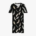 thumbnail image 4 of New Oversized Summer Dresses for Women 2025 Women Casual T-Shirt Dress V Neck Short Sleeve with Front Two Pockets Print Oversize Dresses Plus+Size+Dresses, 4 of 5