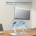 thumbnail image 6 of Couradric Aluminum Laptop Stand – 360° Rotating, Ergonomic Foldable, for 11-17.3",White, 6 of 7