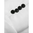thumbnail image 4 of INSPIRE CHIC Men's Suit Jacket Notched Lapel Long Sleeve Single Vent Back One-Button Blazer 46 White, 4 of 6