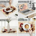 thumbnail image 6 of Coffee Placemats Set of 6 Cafe Table Mats Washable Place Mats for Home Party Indoor Kitchen Dining Table Decoration 12x18 Inch, 6 of 6