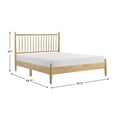 thumbnail image 2 of Maklaine Modern / Contemporary Wood Queen Platform Bed in Natural, 2 of 9