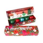 Bombombs Hot Chocolate Bombs, Christmas Theme Fudge Brownie, Salted Caramel and Peppermint Hot Cocoa Bombs Filled with Mini Marshmallows, Pack of 5