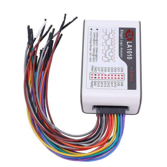 Logic Analyzer, 16 Channel Logic Analyzer Portable Device with Cable USB Interface 100M Sampling Rate 50V Input