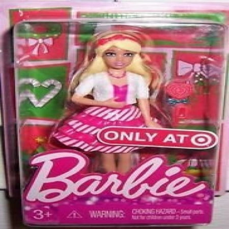 Barbie Target - Barbie 2014 Target Exclusive Christmas Happy Holiday Mini Doll Candy Cane Dress
