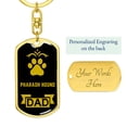 thumbnail image 3 of Pharaoh Hound Keychain Stainless Steel or 18k Gold, 3 of 8