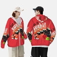 thumbnail image 6 of Sigee Sushi Print UPF50+ Men's Sun Protection Hoodie Shirt SPF UV Shirt Long Sleeve Fishing Outdoor Lightweight, S-3XL, 6 of 9