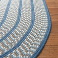 thumbnail image 3 of SAFAVIEH Braided Tanisha Bordered Reversible Area Rug, Ivory/Blue, 3' x 5' Oval, 3 of 10