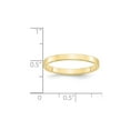 thumbnail image 3 of 10K Yellow Gold Ring Band Wedding Standard Flat 2.5mm LTW Size 4, 3 of 3