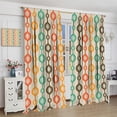 thumbnail image 4 of Abstract Modern Curtains,Mid Century Abstract Geometric Pattern Rod Window Drapes for Living Room Bedroom Kitchen Bathroom Home Set 2 Panels,72x63 Inches, Style-9, 4 of 8