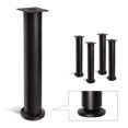 thumbnail image 1 of AKB Hardware Ensemble de 4 Pieds de Sofa en Métal à Hauteur Réglable – Design Rond Moderne, Acier Durable, Pieds Torsadables Réglables, Assemblage Facile (12 Pouces H Noir), 1 of 4
