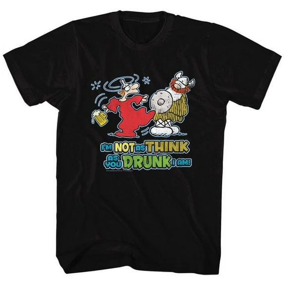 Hagar The Horrible Im Not As Think Black Adult T-Shirt 2Xlt