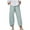 Light Green, variant on XFLWAM Womens Cotton Linen Capri Pants Summer Elastic Waisted Casual Pants Wide Leg Loose Fit Comfy Pajama Beach Trousers Green XL