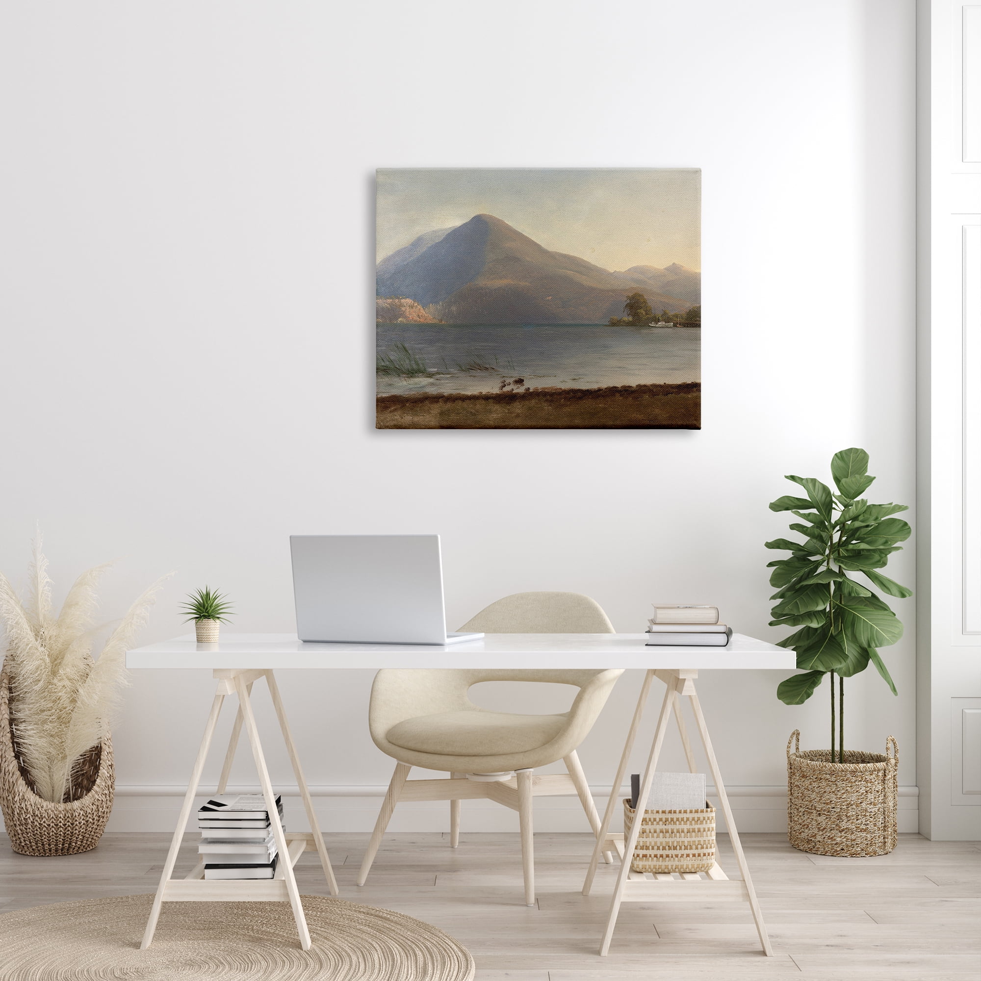 Stupell Industries On the Hudson Traditional Albert Bierstadt Painting Painting Gallery Wrapped Canvas Print Wall Art, Design by one1000paintings