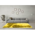 thumbnail image 3 of Ahgly Company Indoor Square Abstract Yellow Modern Area Rugs, 4' Square, 3 of 4