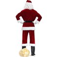 thumbnail image 4 of Disfraz de Papá Noel para hombre, talla M-4XL, uniforme de cosplay navideño para adultos, ropa para actuaciones en el escenario, 4 of 5