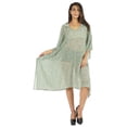 thumbnail image 5 of Moomaya WoMen's Short Hoodie Kaftan Loose Tunic Kimono Sleeve Mini Beach Cover Up Dress, 5 of 7