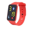 thumbnail image 5 of Kripyery Electronic Watch Spaceman Touchscreen LED Display Soft Silicone Band Rectangle Large Digits Men Women Students Watch Daily Wear, 5 of 8