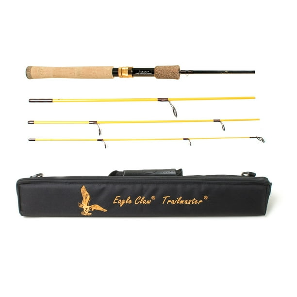 Eagle Claw Trailmaster Spinning Rod 4 Piece 6ft 6in Medium Walmart