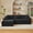 Black(Left Facing Chaise), variant on Leumius 96.9" L-Shaped Modular Sectional Sofa with Chaise,Cloud Sectional Couch with Deep Seat and Side Pockets,Comfy Corduroy Upholstered Boneless Couches for Living Room,No Assembly,Black