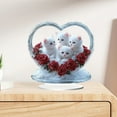 thumbnail image 4 of SShop Valentines Day Decorations Home Indoor 2025, Love Kitty Love Vase Desktop Decorative Ornament Acrylic 2D Plane, 4 of 5