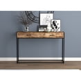 thumbnail image 3 of Pemberly Row 48"L 2-Drawers Black Metal Console Table in Brown Reclaimed Wood, 3 of 4