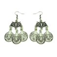 thumbnail image 1 of 4xBohemian Vintage Coin Borlas Pendiente Cuentas Cuelga Pendientes Plata Antigua 4 piezas, 1 of 8
