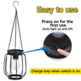 thumbnail image 4 of OUTONLIFE 2-Pack Solar Hanging Lanterns Outdoor Metal Waterproof LED Lights with Hook Warm Bright Decorative Lanterns for Yard Garden Patio（Cylinder）, 4 of 10