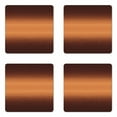 thumbnail image 1 of Checkered Coaster Set of 4, Grid Pattern with Vignette Effect Squares Abstract Mosaic Composition, Square Hardboard Gloss Coasters, Standard Size, Dark Brown and Orange, by Ambesonne, 1 of 2