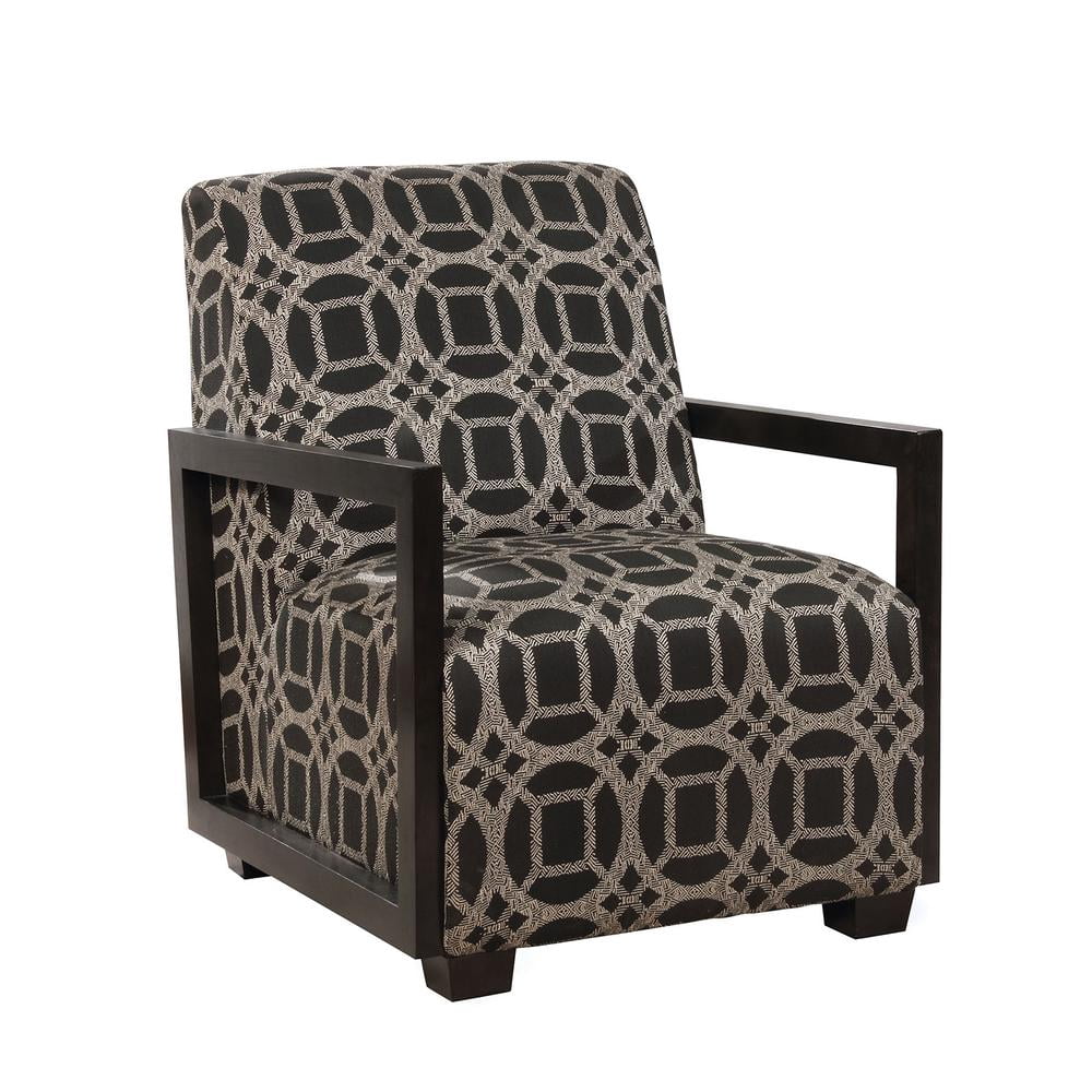 Benzara Patterned Accent Chair With Fabric Upholstery