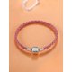 thumbnail image 3 of 1pc European And American Style, 925 Silver Multi-color Leather Bracelet For Men And Women, With Delicate Buckle, Suitable For Diy Beaded Pendant Jewelry, Adding Festive Atmosphere, Becoming The Focus, 3 of 4