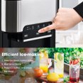 thumbnail image 3 of [US IN STOCK] 3 in 1 Water Dispenser with Ice Maker Countertop, Portable Water Cooler, Quick 6 Mins Ice-making, Hot & Cold Water and Ice, Top Loading or Bottleless, Stainless Steel, 3 of 9
