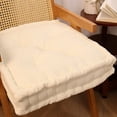 thumbnail image 6 of ROSEKIND 19"x19"x5" Thick Square Meditation Floor Pillow, Corduroy Tufted Floor Cushion for Adults, Large High-Resilience Sponge Seating for Yoga, Tatami, Living Room & Fireplace, Grey, 6 of 7