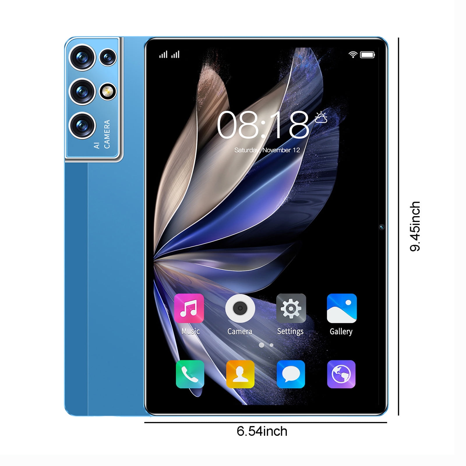 Tablets for Adults, Hwkond All-new Tablets 2+16G Ultra-thin HD Display 2.4G/5G WiFi 256G Of Memory Android Tablet Learning Game Video Office Tablet Supports SIM Communication,Blue