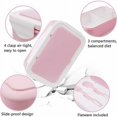 thumbnail image 2 of Fiambrera Bento Fiambrera de 3 compartimentos para microondas/congelador para adultos y niños, color rosa, 2 of 5