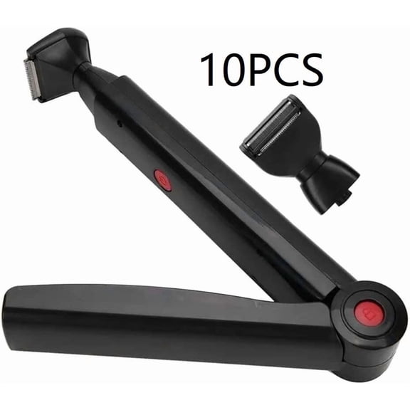 10pcs Back & Body Cordless Rechargeable Electric Shaver, Extra Long Handle Electric Body Groomer with Extra Shaving tip
