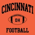 thumbnail image 2 of Cincinnati Classic Football Arch Adult Unisex Hoodie - 3X-Large - Orange, 2 of 6