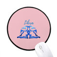 thumbnail image 1 of Balance Libra Sign Art Déco Tapis de Souris de Bureau Rond pour Ordinateur, 1 of 2