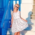 thumbnail image 4 of Girls Dress Strawberry Rabbit Sleeveless Dress for Girls Hem A-Line Casual Sundress, 4 of 7
