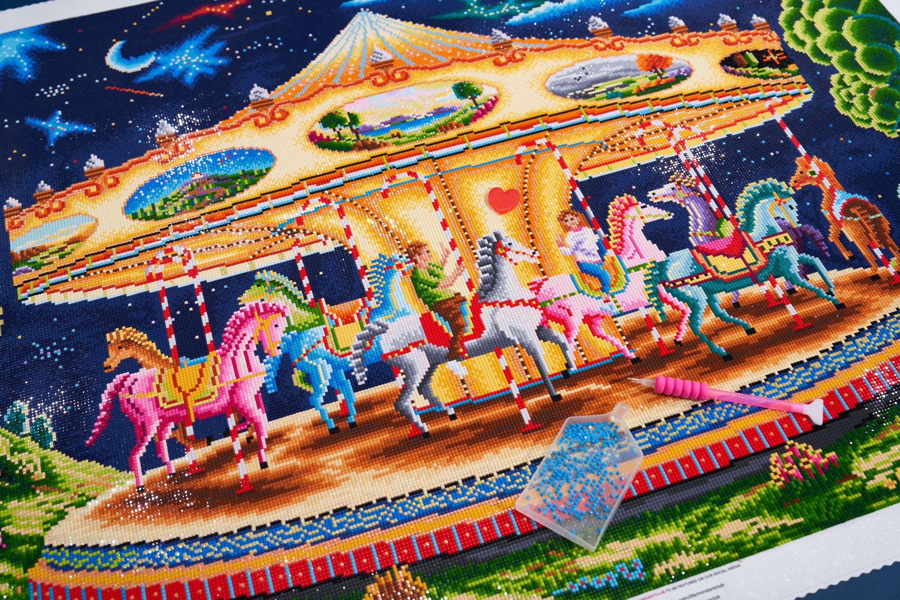 DIAMOND ART CLUB Carousel Dreams Diamond Painting Kit