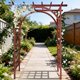 thumbnail image 2 of Garvee Arco de jardín de madera de 85", techo arqueado y plano, enrejado de 7 pies para plantas trepadoras, decoración para bodas y patio, 2 of 9