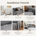 thumbnail image 6 of Sectional Couch Covers 2 Pieces L Shaped Sofa Cover for Sectional Couch L Shape Washable Blanket Furniture Protector for Pets Dogs Dark Grey X-Large, 6 of 9